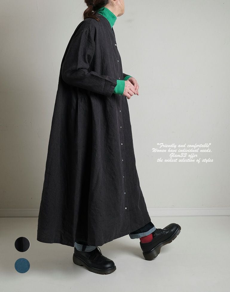 08Mab ゼロハチマブ リネンサイドギャザーワンピース 922HF602