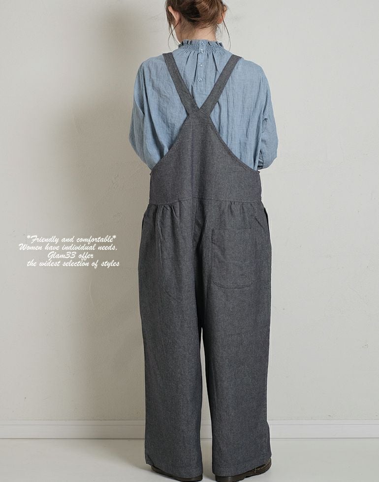 最終値下げ！試着のみ！【WILLOW】 デニムサロペット セール】 blue willow ブルーウィロー デニムライクサロペットパンツ