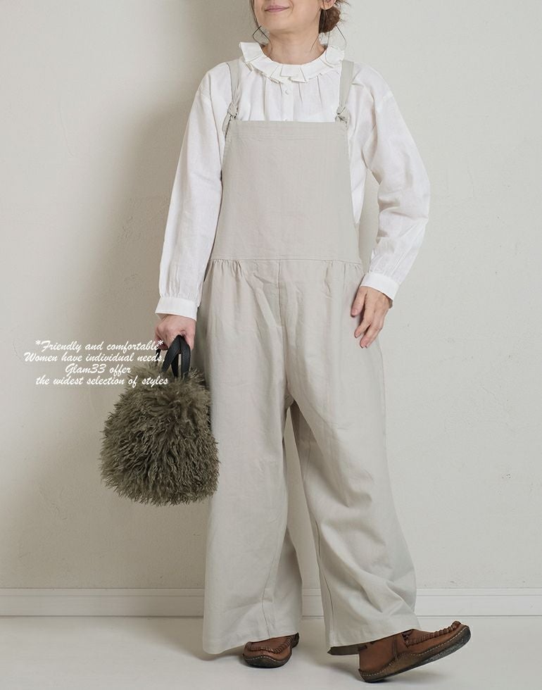 セール】 blue willow ブルーウィロー デニムライクサロペットパンツ