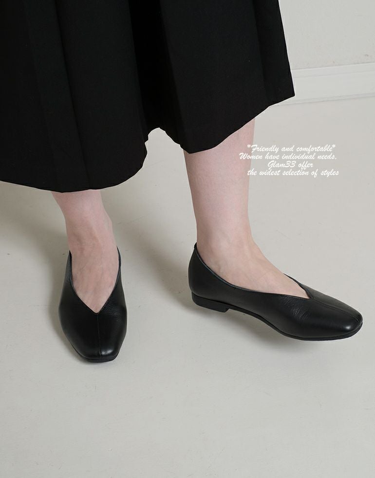 Recipe レシピ Vカットスクエアパンプス RP-267 牛革 23.5cm 24cm 24.5