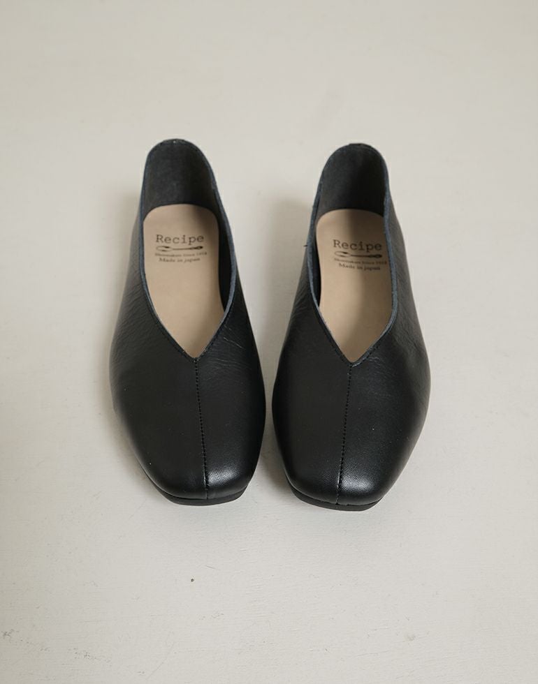 Recipe レシピ Vカットスクエアパンプス RP-267 牛革 23.5cm 24cm 24.5