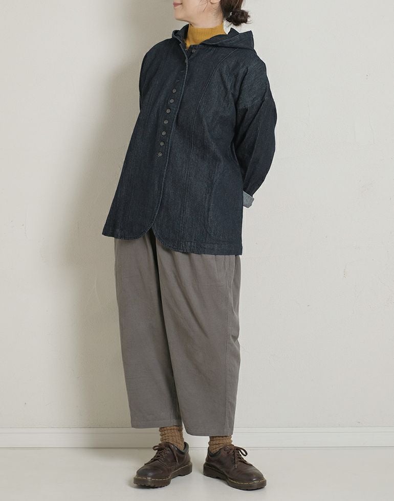 08Mab ゼロハチマブ リネンコットンデニムフードジャケット HF1283