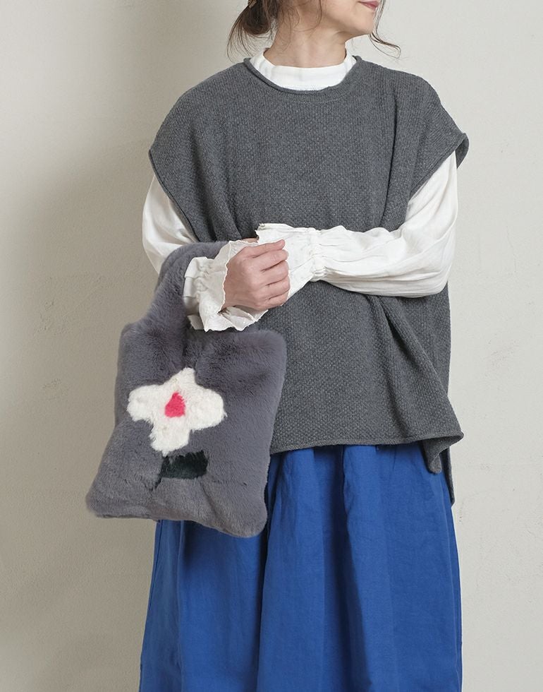 blue willow ブルーウィロー 袖レースキャンディースリーブブラウス