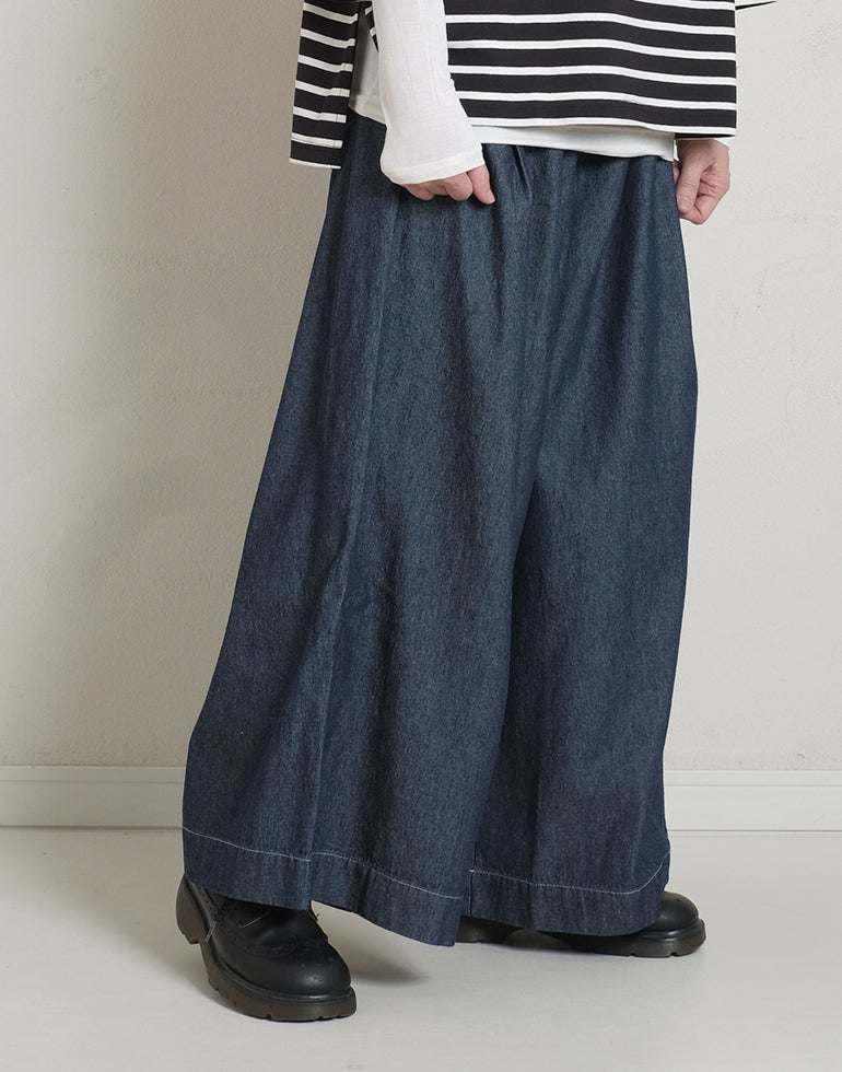 デニムタックワイドキュロット 7022 | 【公式】Glam33オンラインショップ