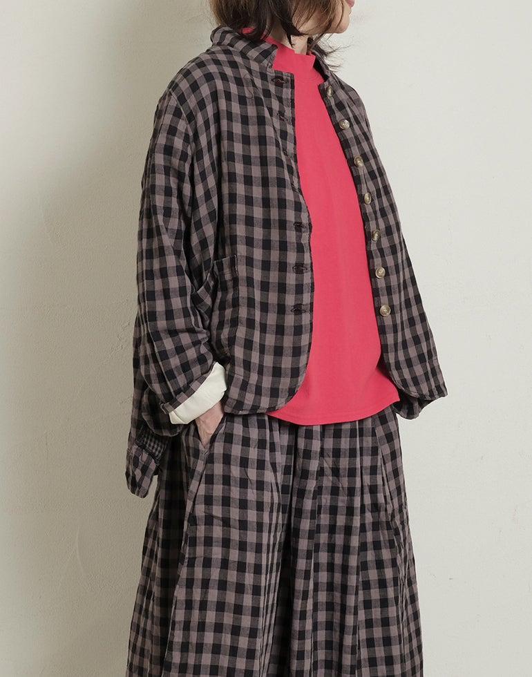 CUORE STORE クオーレストア ガーゼチェックジャケット 5680721